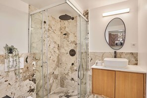 Apartment | Bathroom | Hair dryer, towels, soap, shampoo - Apartment AC Saint Germain des Pres Rue de Rennes (Paris)