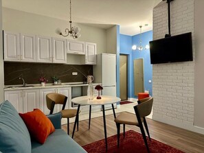 Living area - Bright URBAN CLASSIC 2-rooms apartment in modern area (Almaty)