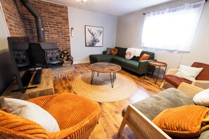 Smart TV, fireplace, video games, books
