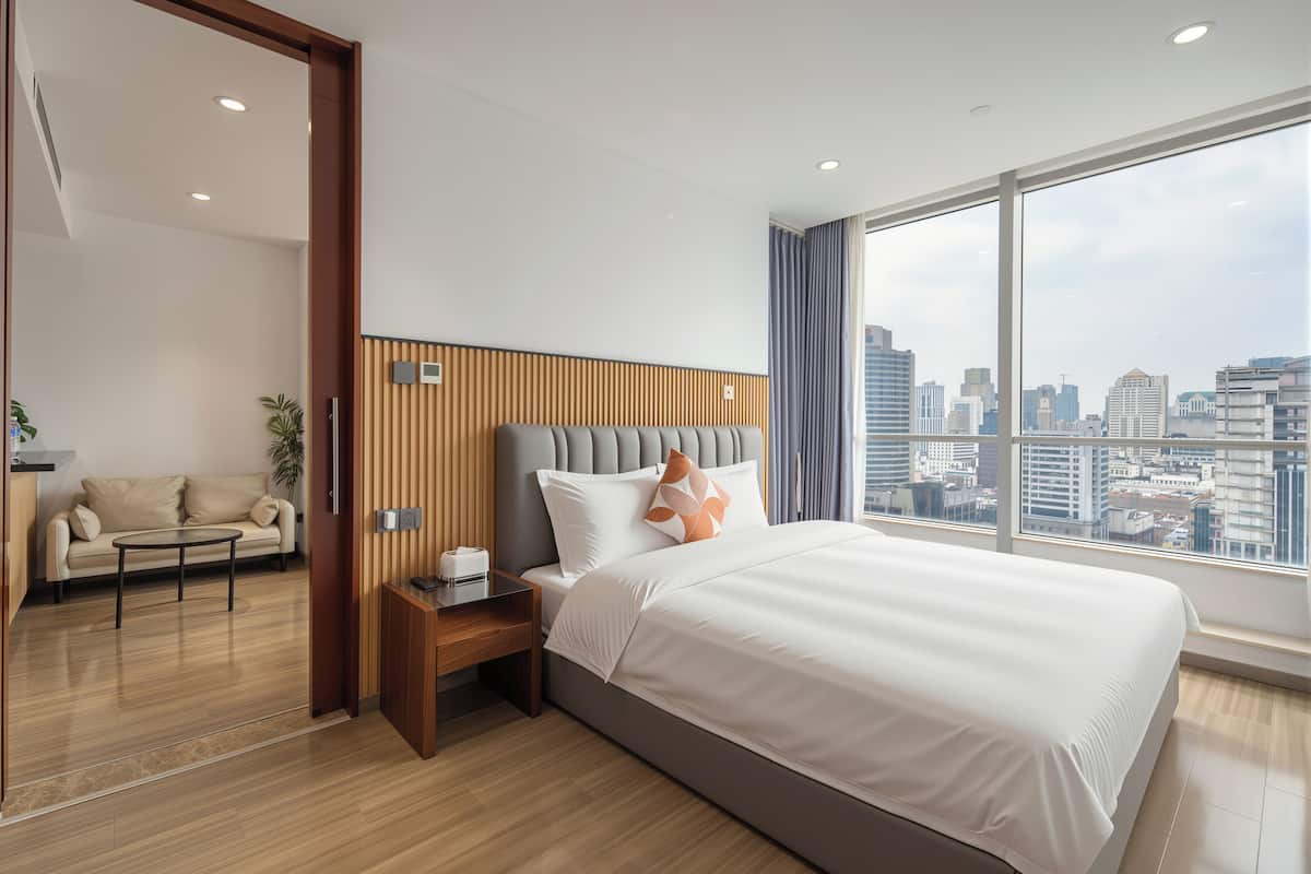 Chambre Quadruple Confort, vue ville