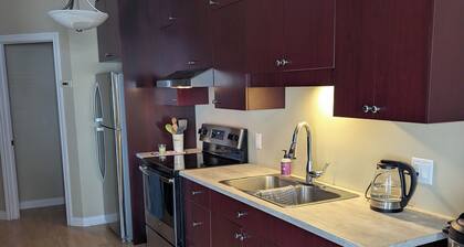 Chic Downtown Campbellton Stay + Kitchen