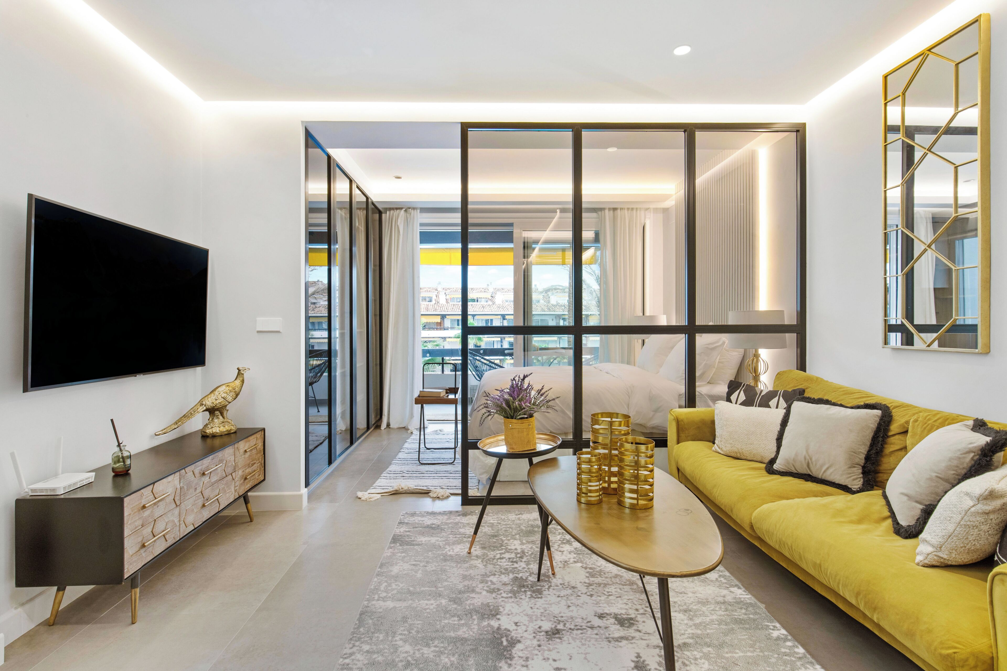 Appartamento, balcone, vista oceano | Area soggiorno