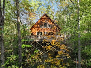 Exterior - Treehouse Cabin w/ Hot Tub in Red River Gorge (Campton)