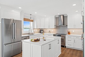 Fridge, microwave, oven, stovetop - Private Island Home- Heated Pool, Views, Sleeps 24 (Sneads Ferry)