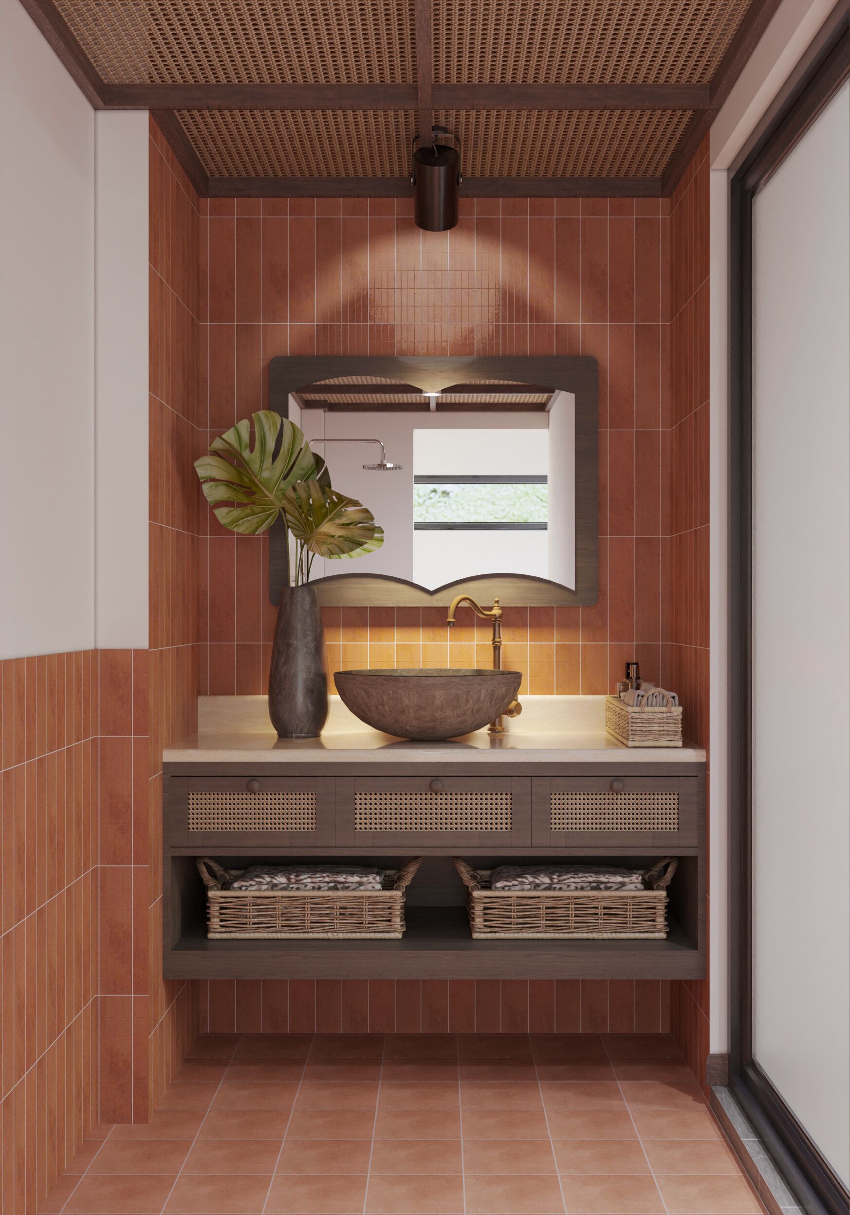 Elite Double Room | Bathroom | Shower, hair dryer, slippers, towels