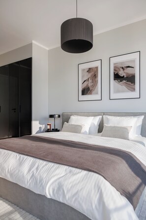 奢華公寓, 陽台, 城市景觀