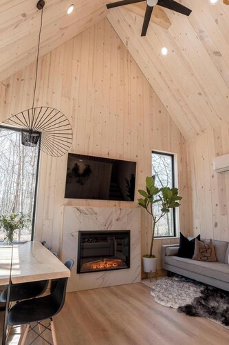 Modern Lux Tiny Cabins in Wooded Getaway w/Hot Tub