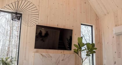 Modern Lux Tiny Cabins in Wooded Getaway w/Hot Tub