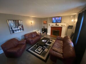 TV, DVD player, books
