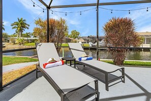 Terrace/patio - West Coast Gem- Premier Waterfront Luxury Retreat with Gulf Access. (Cape Coral)