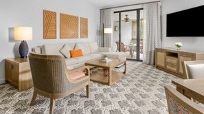 Living area - Family Fun Awaits: 2-Bedroom Villa at Marriott's Sabal Palms Near Orlando Magic (Orlando)