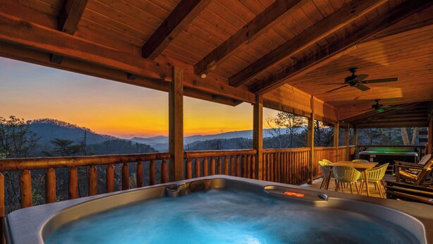 Terrace/patio - 8BR Lodge • Sleeps 38 • 2 Hot Tubs • Game Loft (Sevierville)
