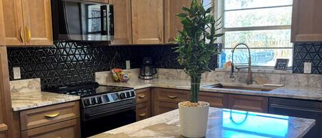 Microwave, oven, stovetop, dishwasher