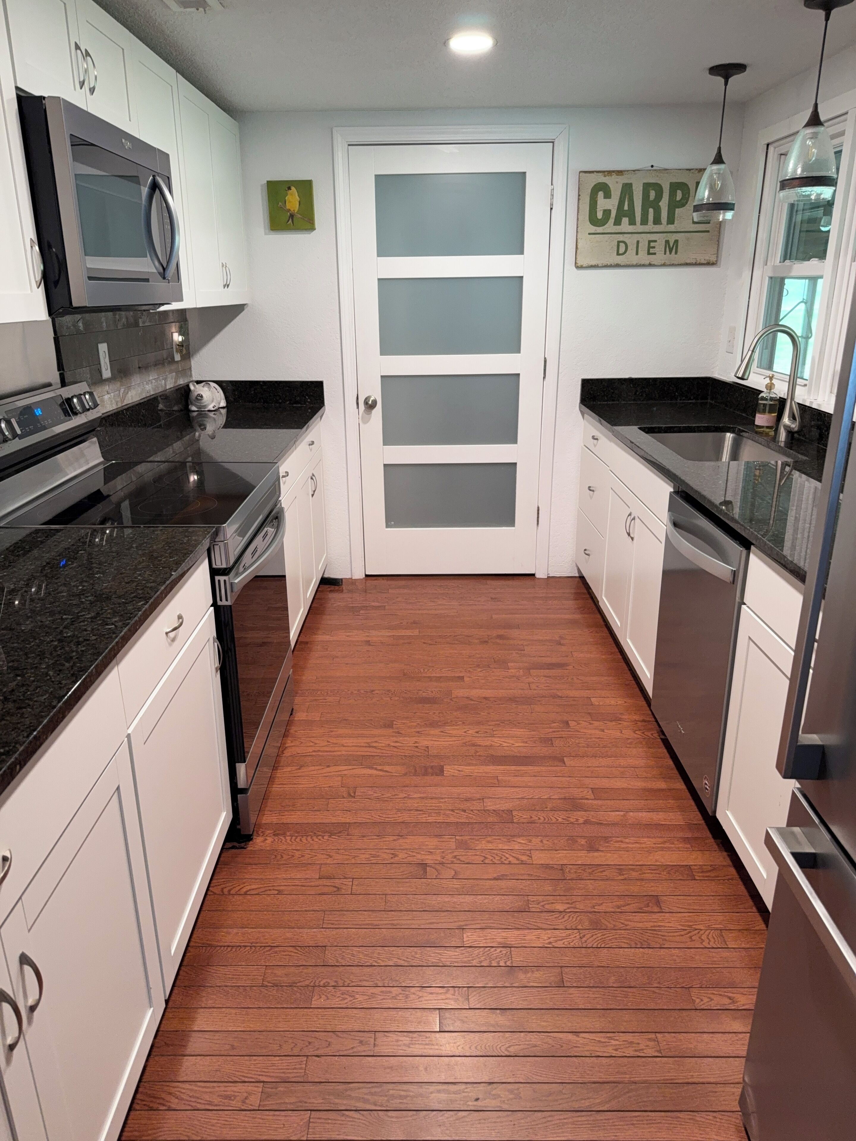 Microwave, oven, stovetop, dishwasher