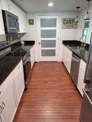 Microwave, oven, stovetop, dishwasher