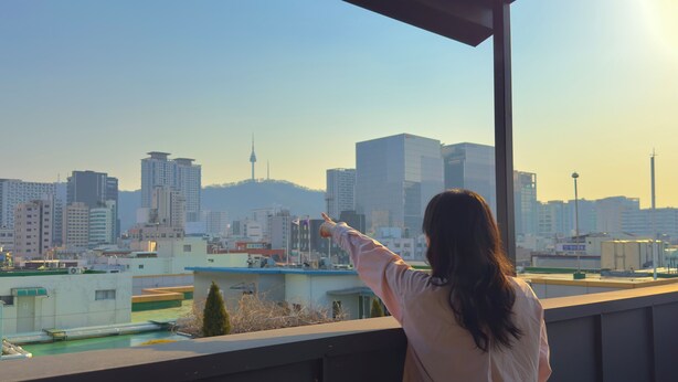 家庭四人房, 阳台, 城市景观 | 住宿场地
