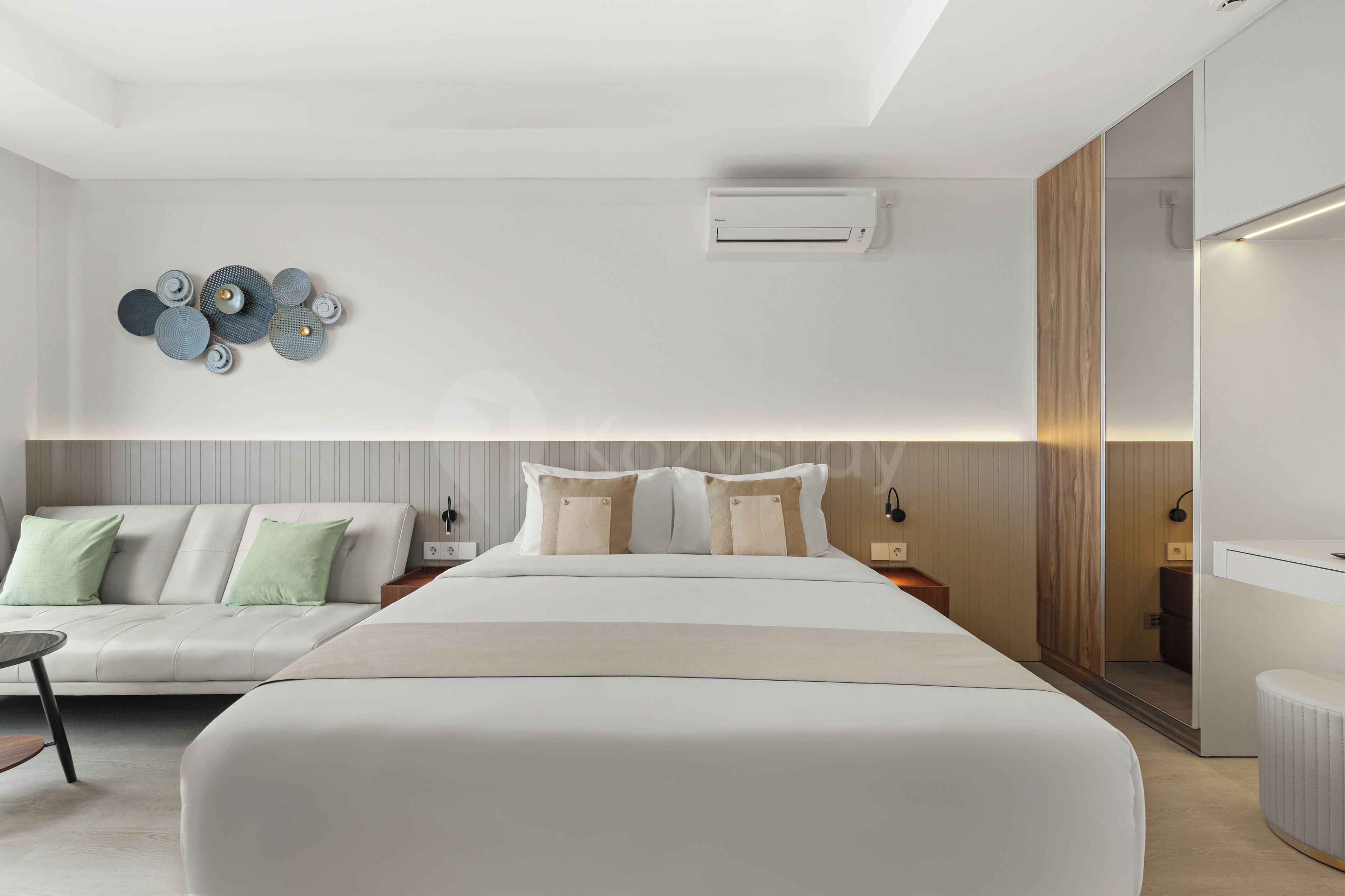 Apartamento, 1 quarto, vista para a cidade | Escrivaninha, espaço de trabalho para notebook