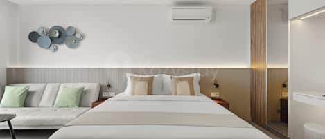 Apartment, 1 Bedroom, City View | Desk, laptop workspace, iron/ironing board, WiFi (free)