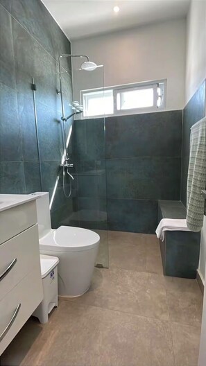 Shower, bidet, towels, toilet paper - Brilliant 4-bedroom apartment with AC in Las Terrenas (Las Terrenas)