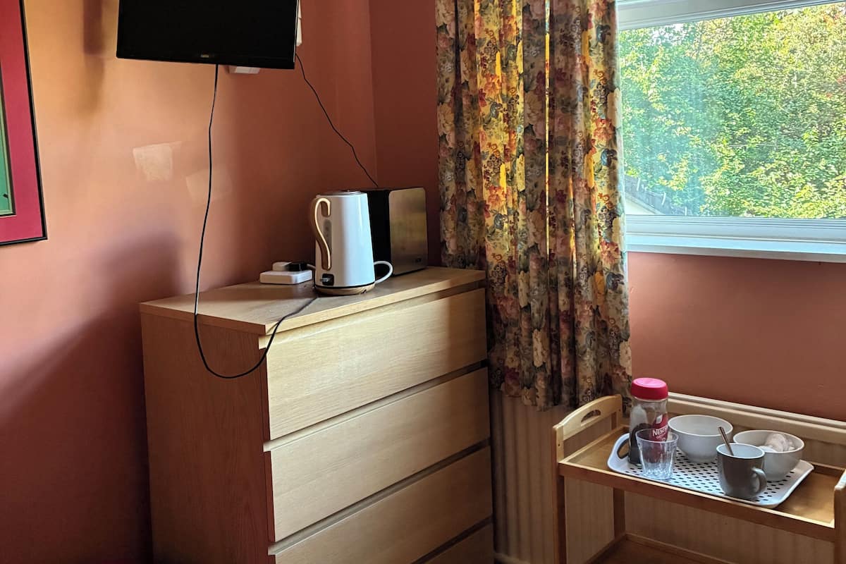 Habitación individual estándar, vista al jardín | Escritorio, espacio para trabajar con laptop y wifi gratis