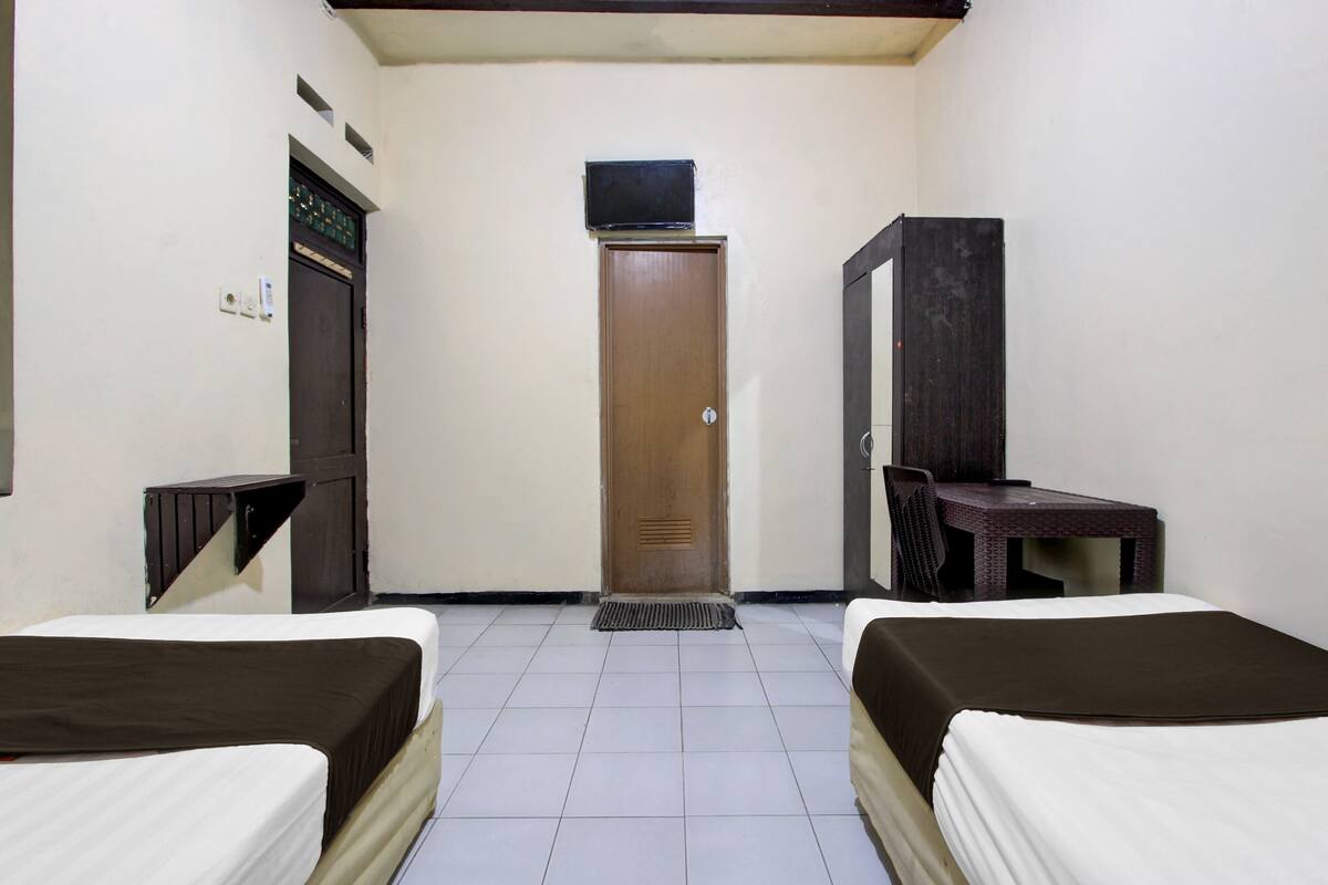 ห้องดีลักซ์ทวิน | โต๊ะทำงาน, Wi-Fi ฟรี, ผ้าปูที่นอน
