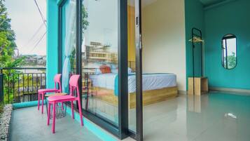 Deluxe-Doppelzimmer, Balkon, Stadtblick