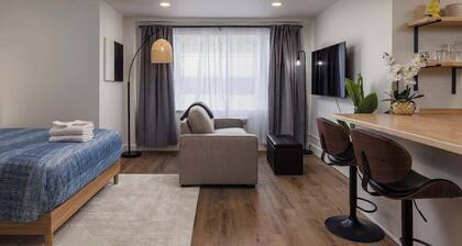 Stylish Downtown Studio - Free Parking plus Kitchen
