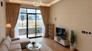Standard Apartment | Individually furnished, desk, laptop workspace, blackout drapes - Westview Garden Spacious Balcony Room (Dubai)