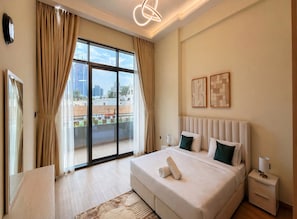 Standard Apartment | Individually furnished, desk, laptop workspace, blackout drapes - Westview Garden Spacious Balcony Room (Dubai)