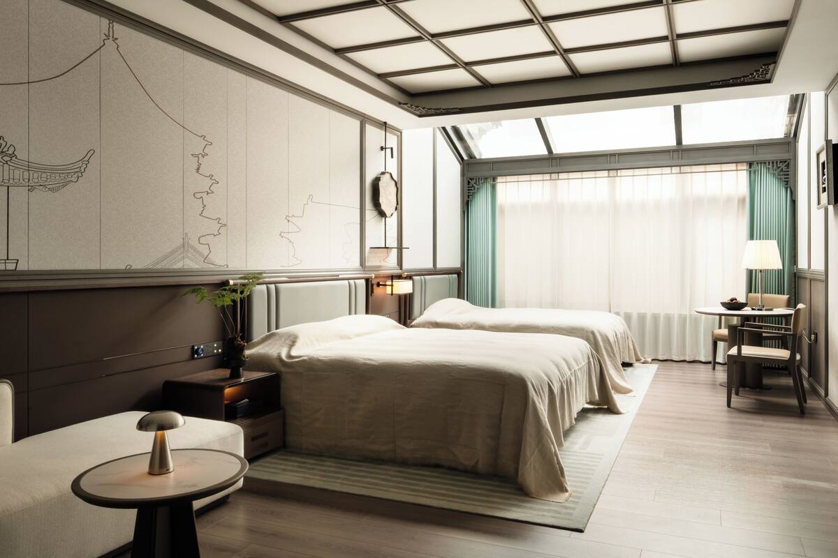 Chambre Design avec lits jumeaux