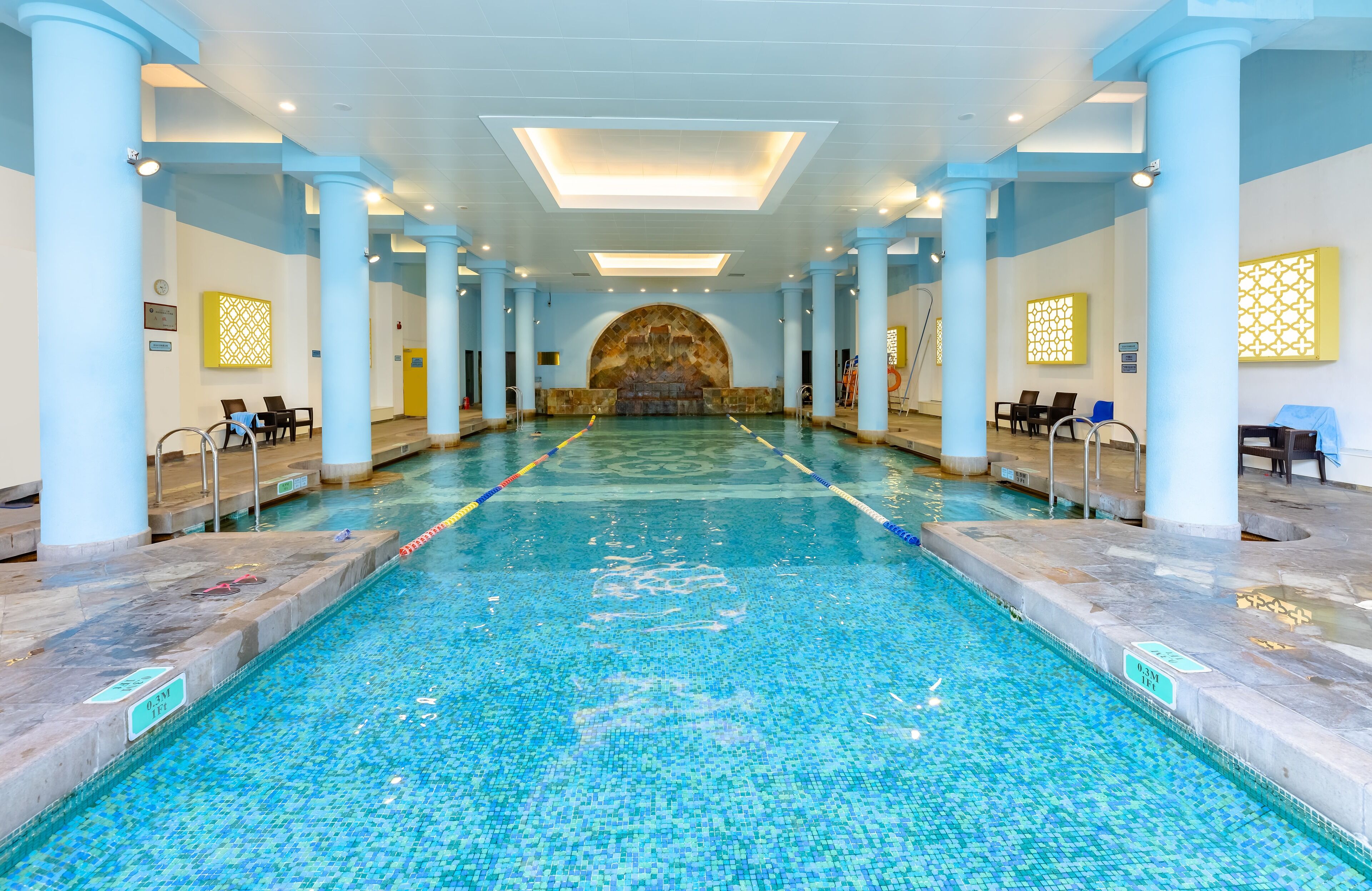 Indoor pool, seasonal outdoor pool