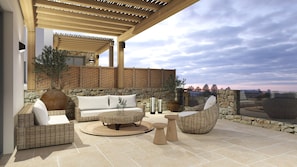 Terrace/patio - Sofrano Luxury Apartments (Ikaria)