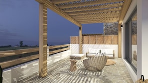 Terrace/patio - Sofrano Luxury Apartments (Ikaria)