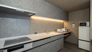 Luxury Villa, Ocean View | Private kitchen | Toaster, rice cooker, griddle, eco-friendly cleaning products