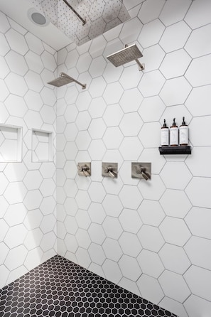 Shower, hair dryer, towels, soap - Spacious retreat w/ theater & rooftop deck (Indianapolis)