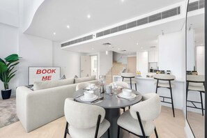 Dining - Free housekeeping visits during your stay - StayShort - Stylish 1 Bedroom Duplex in DIFC that Sleeps 4! (DIFC)
