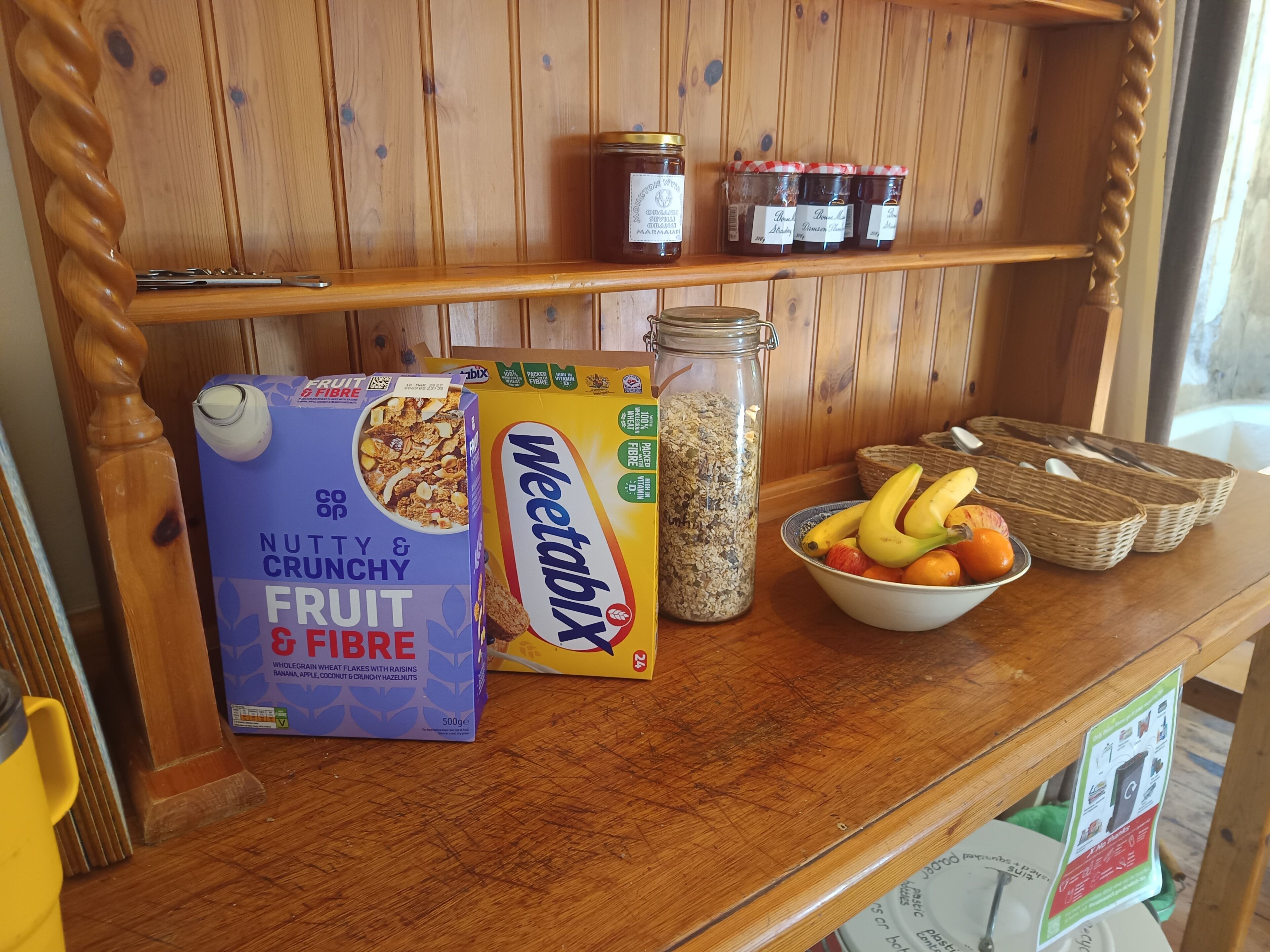 Free daily self-service breakfast 