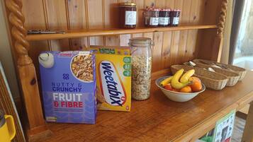 Free daily self-service breakfast