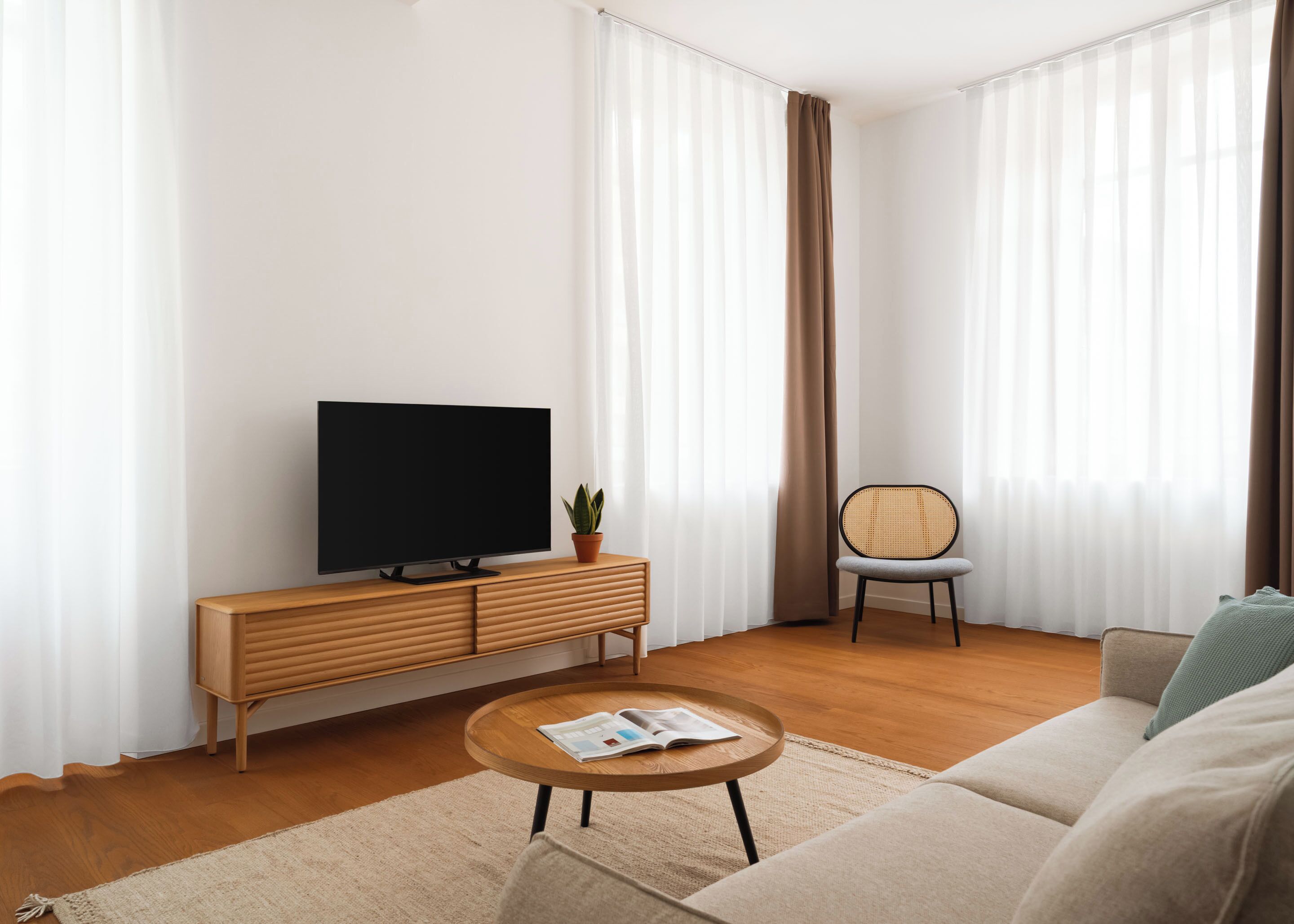 Two Bedroom Apartment with Terrace and Balcony | Coin séjour