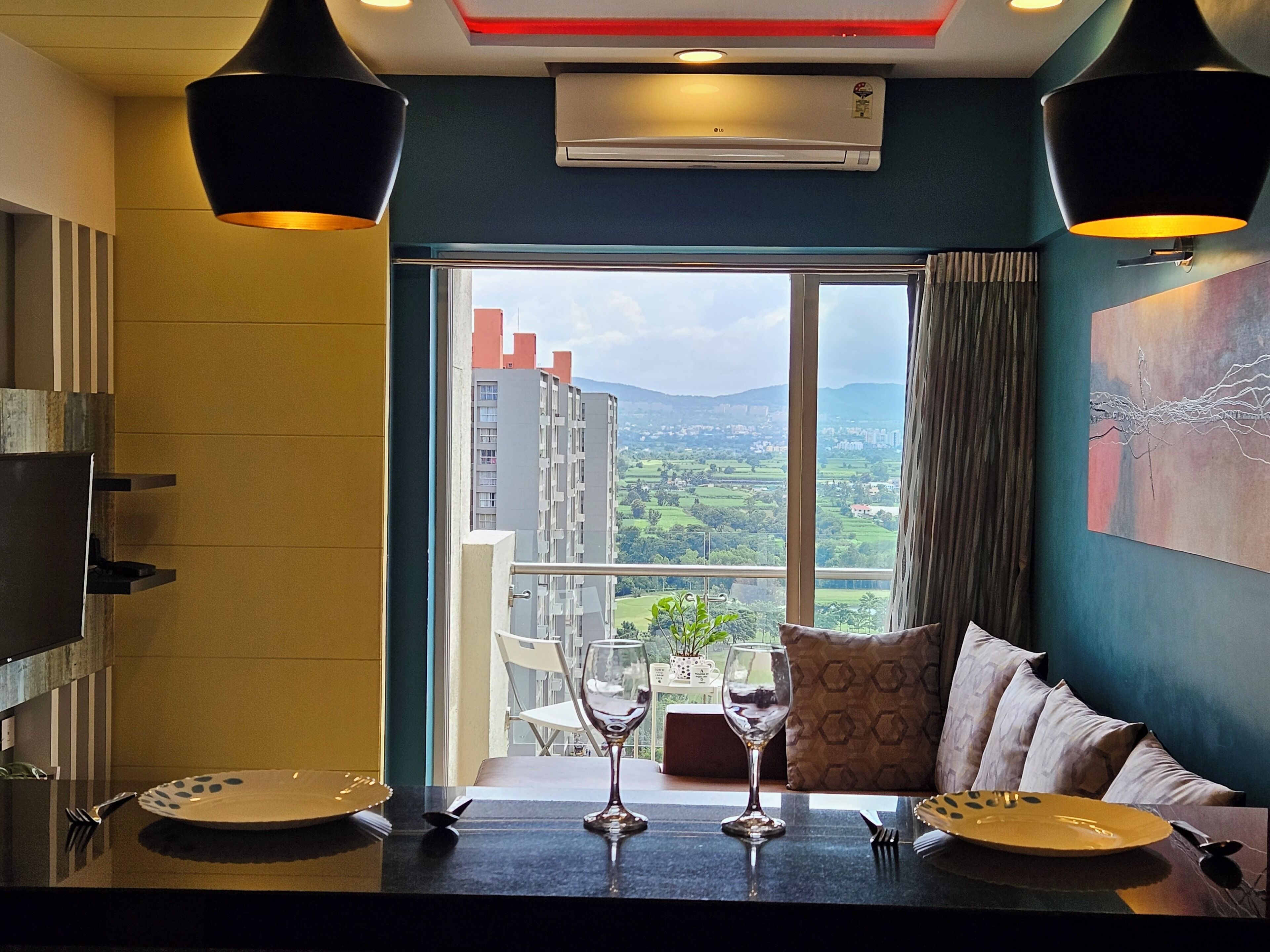 Lägenhet Panoramic - privat badrum - utsikt mot golfbanan | Interiör
