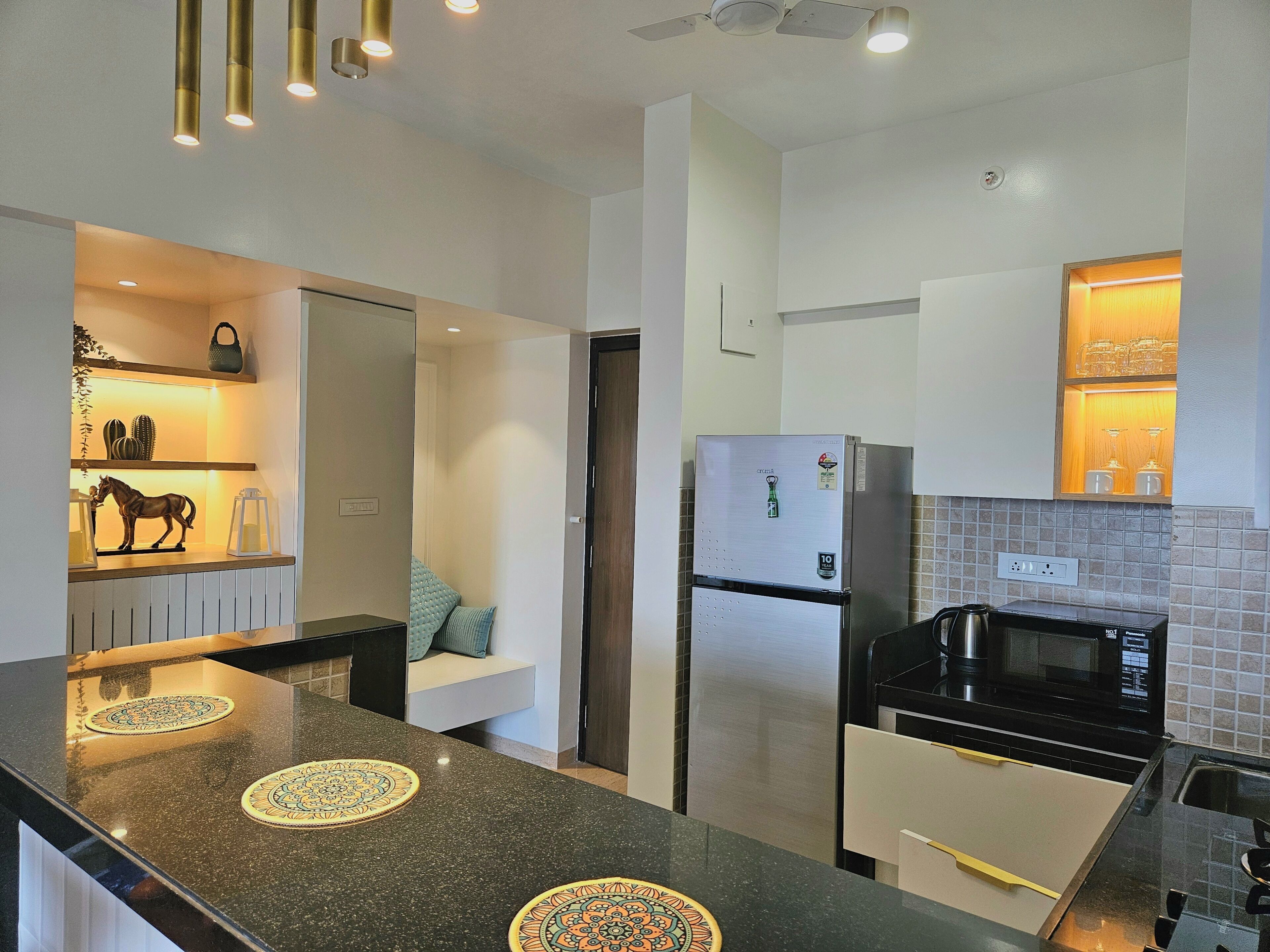 Luxury-Apartment, Küche, Stadtblick | Eigene Küche