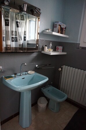 Dusche, Haartrockner, Bidet, Handtücher