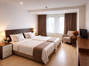 Quarto duplo básico, sacada, vista para a montanha