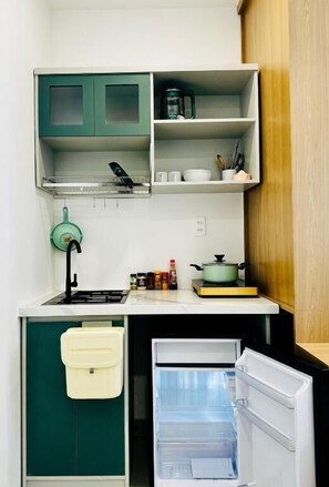 Classic-Studio, Terrasse, Stadtblick | Eigene Küche