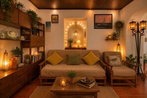 Televisión y chimenea 