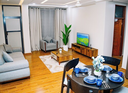 Serene 2-bedroom apartment with AC in vibrant Dar es Salaam