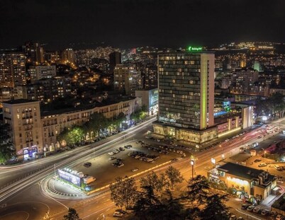 Marvelous 1-bedroom apartment with AC in vibrant T'bilisi Saburtalo