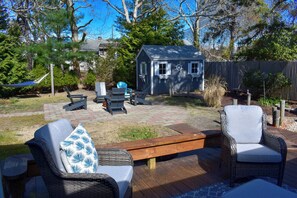 Terrace/patio - Charming, pristine 2-bedroom beach cottage in Dennis Port! (Dennisport)