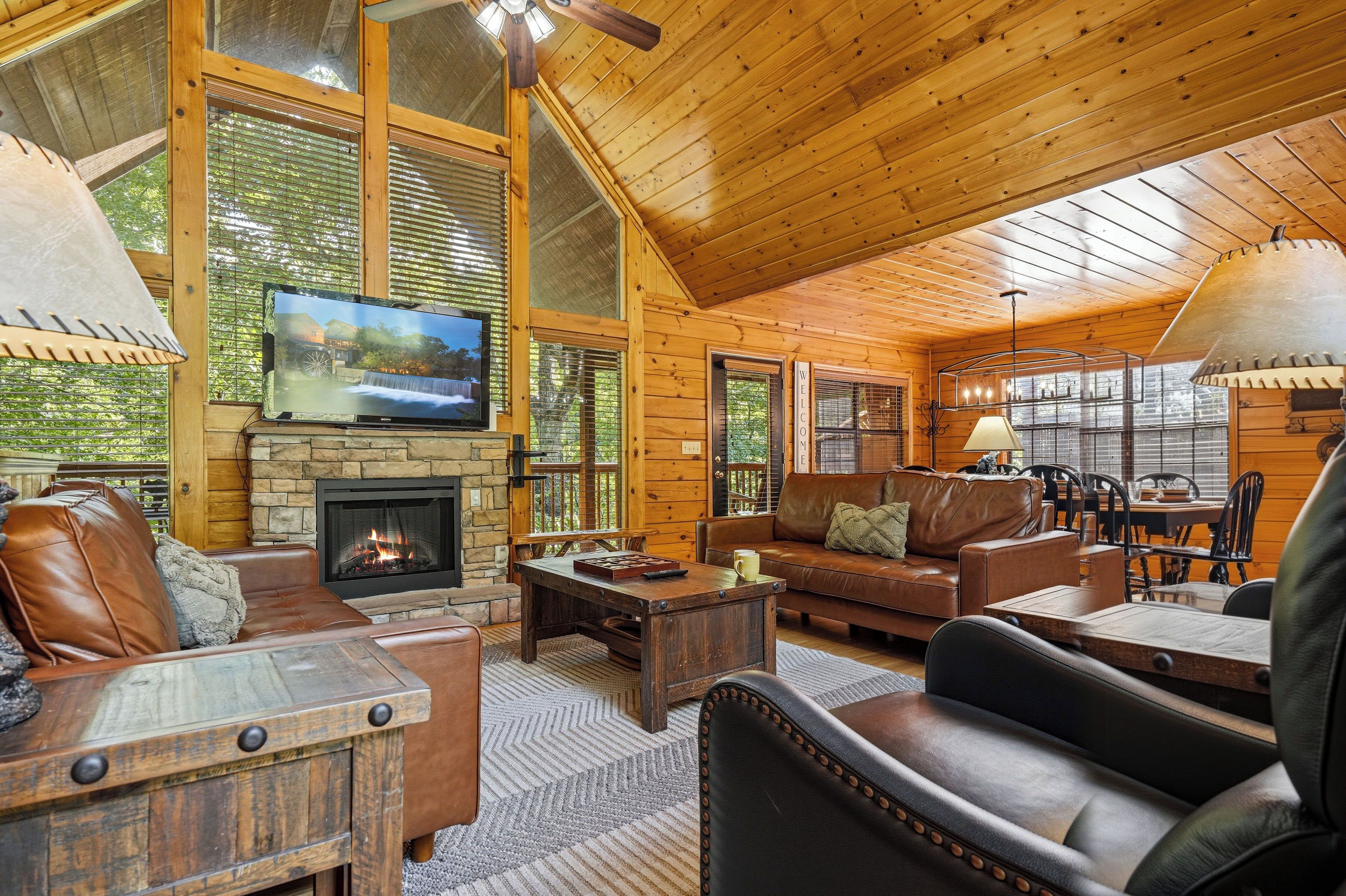 Smart TV, fireplace, video games, foosball