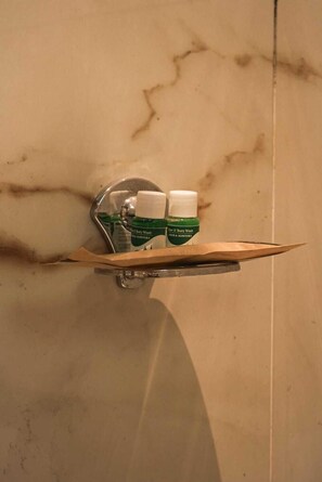 Shower, towels, soap, shampoo - The Glam By Sandane Homes (Greater Noida)